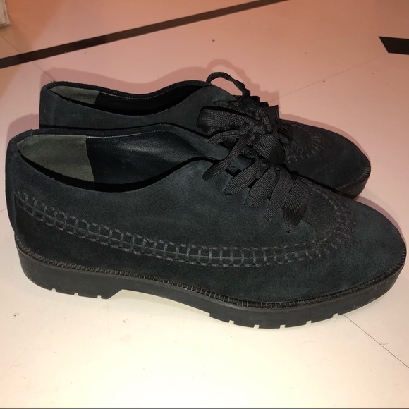 Alexander Wang Black Suede Creeper Shoes 37.5 - Picture 2 of 6
